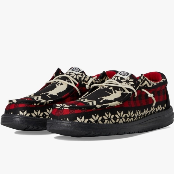 Hey Dude Men's Wally Holiday Cheers Sneaker